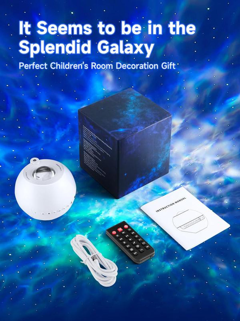 Star Projector Galaxy Light,15 Color+15 White Noise+Bluetooth Galaxy Projector for Bedroom